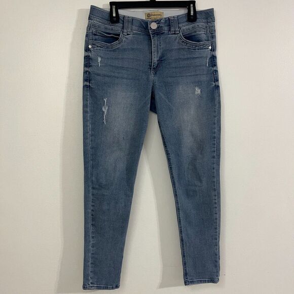 Democracy Denim - Democracy Ab Technology Womens Jeans Medium Wash Sz 12 Blue Denim Distressed
